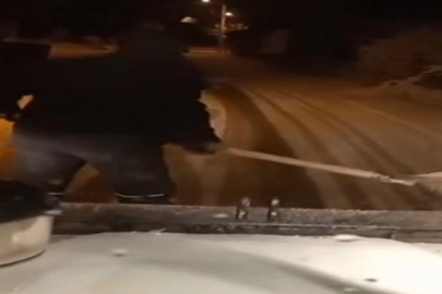 Bilecik Pazaryeri'nde karla mücadelede teyakkuzda