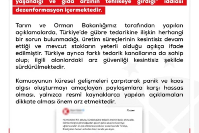 Gübre krizi iddialarına yalanlama