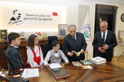 Kayseri Talas'ta küçük başkandan büyük mesajlar