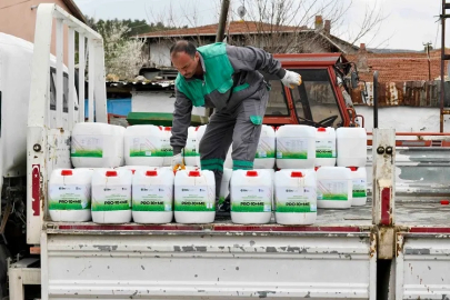 Ankaralı üreticiye sıvı gübre desteği