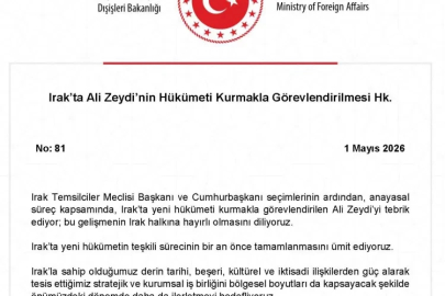 Türkiye’den Irak’a tebrik ve iş birliği mesajı