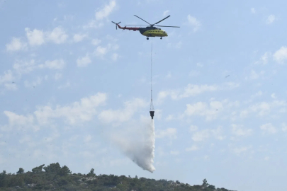 Urla Balıklova’da orman yangını kontrol altında