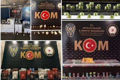 Antalya’da çok sayıda suç unsuru ele geçirildi