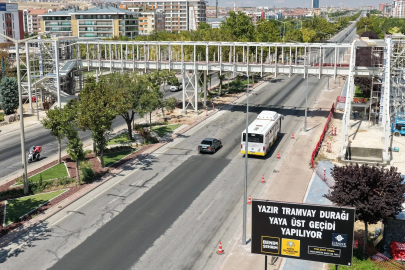 Konya'da o yaya üst geçidinin yapımı son aşamaya geldi