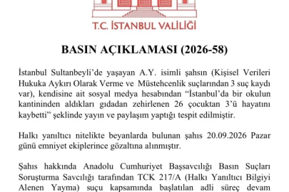 İstanbul'da "26 çocuk zehirlendi, 3’ü öldü" paylaşımına gözaltı