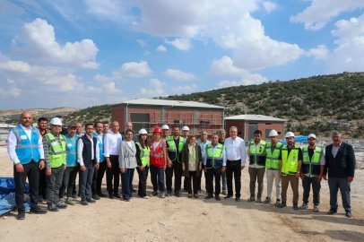 Gaziantep'te Kuzeyşehir Atık Su Arıtma Tesisi inşaat alanına inceleme